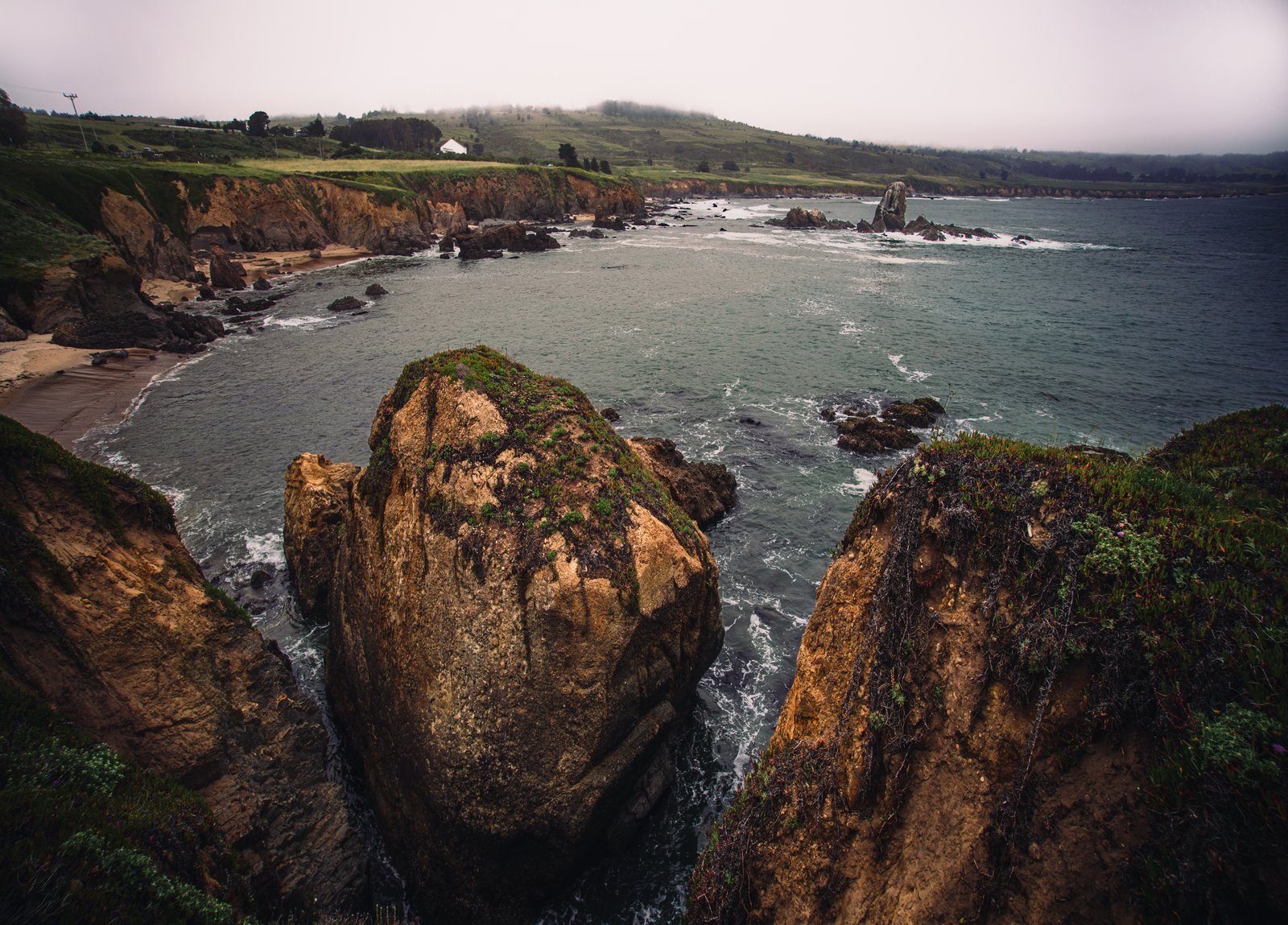 Sea stack cove on the Mendocino coast