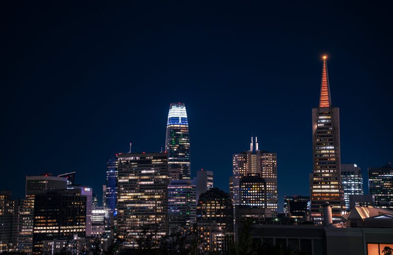 San Francisco skyline at night